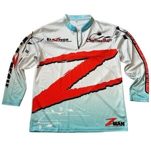 Zman Tournament Fishing Pullover Zip Neck Jersey Pro Size S
